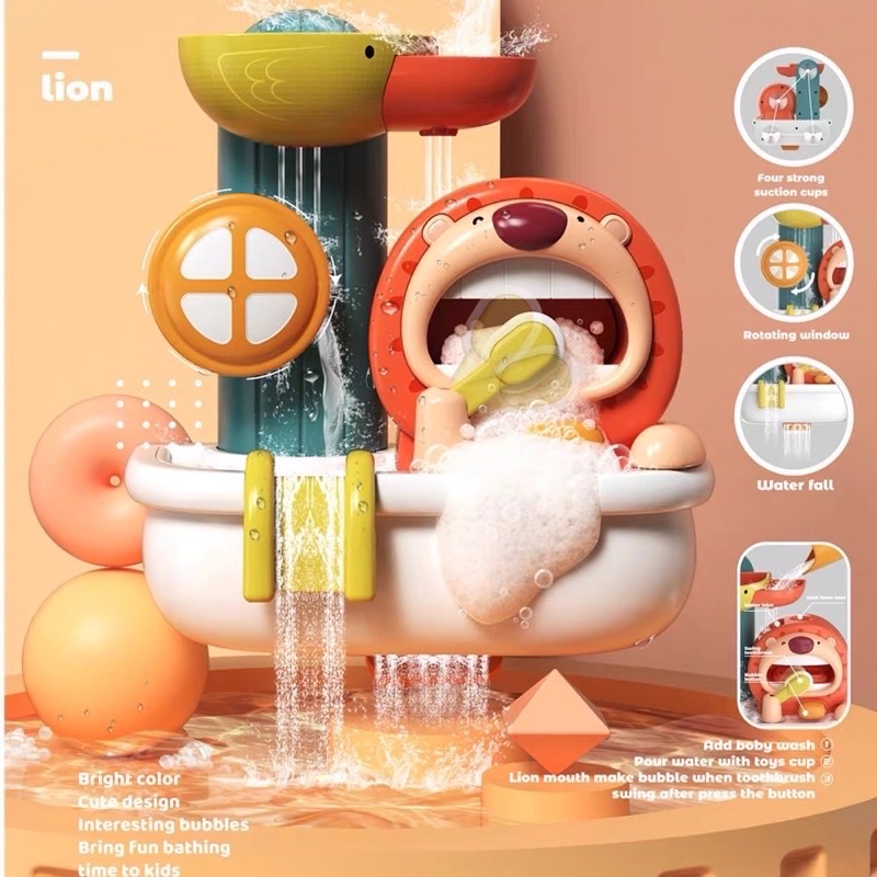 baby children bubble bath toys mainan mandi anak bubble maker spin toys