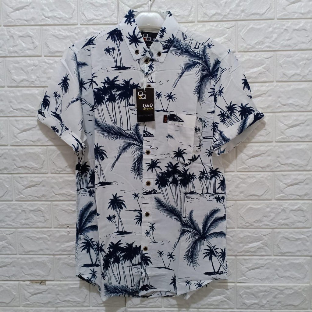 Kemeja Pantai Pria / Kemeja Pantai Lengan Pendek / Kemeja Full printing /Kemeja Pria Lengan Pendek