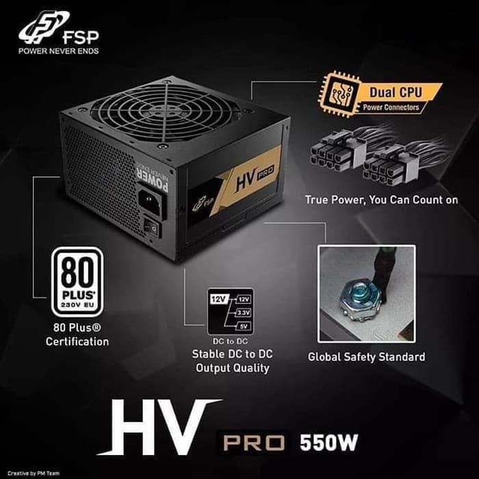 FSP Power Supply HV PRO 550W 80+ NAMPOL GAN