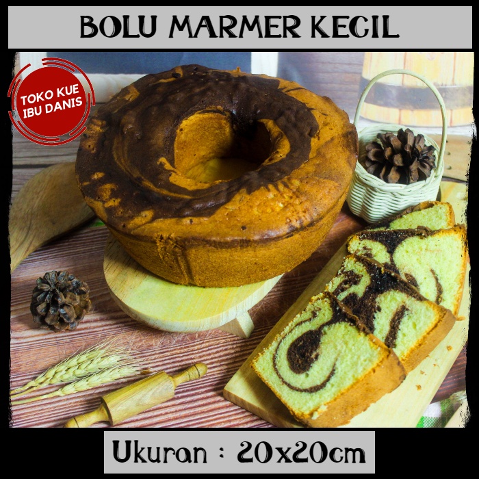 

Bolu Marmer 20x20cm | Marmer Cake PREMIUM | Bolu Marmer Wangi & Lembut