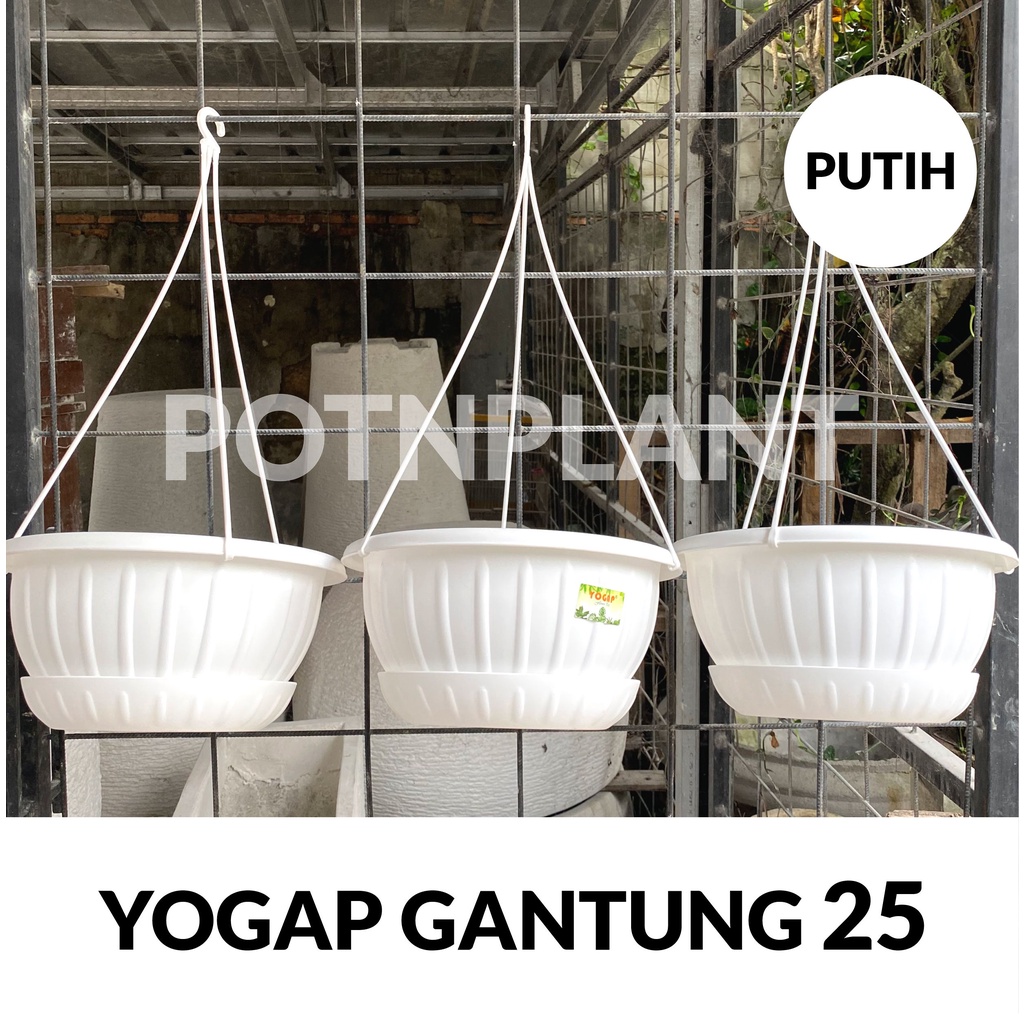 Pot Plastik GANTUNG YOGAP 25 cm - YPP 25 PUTIH