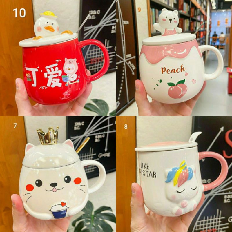 Gelas keramik sendok mug