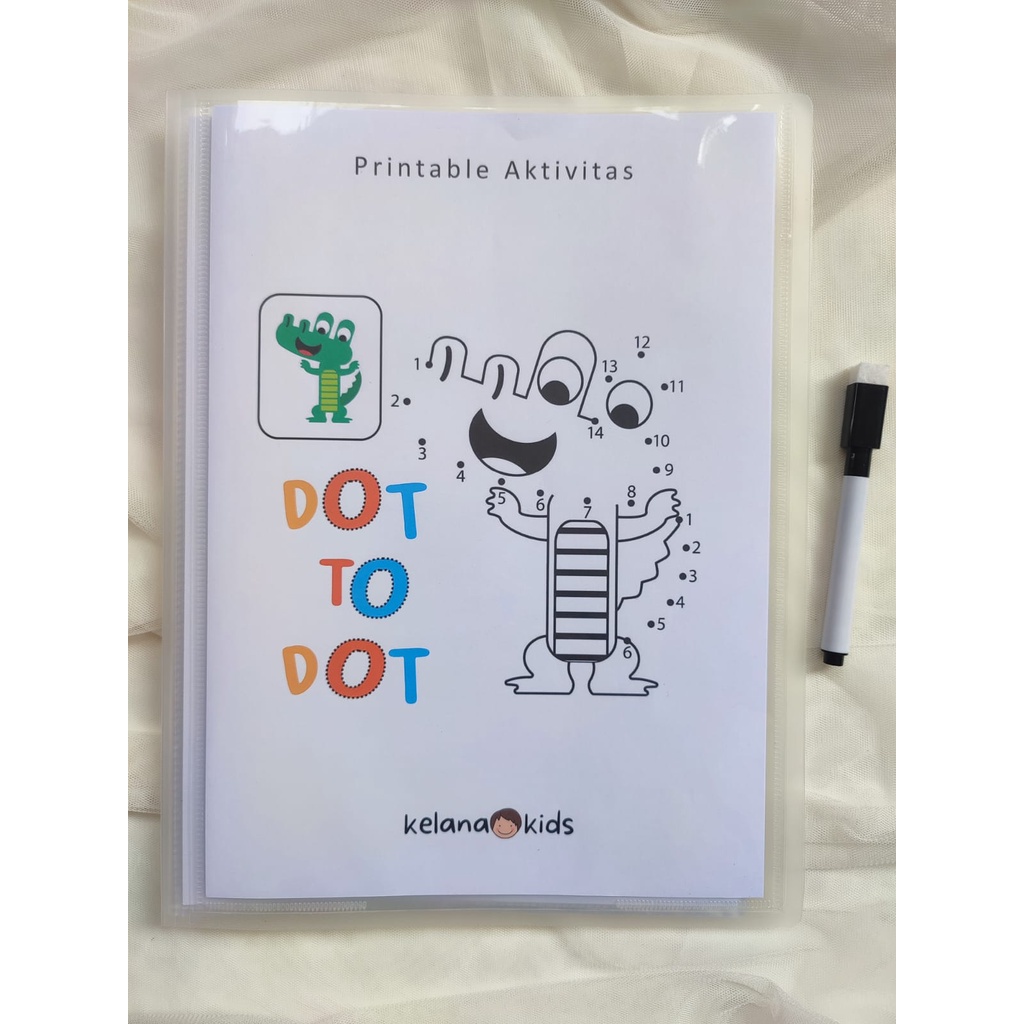 Printable Aktivitas Dot to Dot 20 Lembar Kerja Menghubungkan Titik dan Mewarnai Anak 3 4 5 6 Tahun
