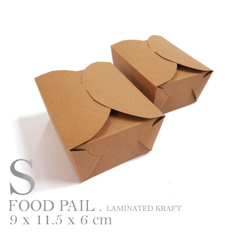 

kardus box dus food pail small food box laminated paperbox dimsum brown kraft kemasan packaging hampers ukuran 9x11.5x6cm
