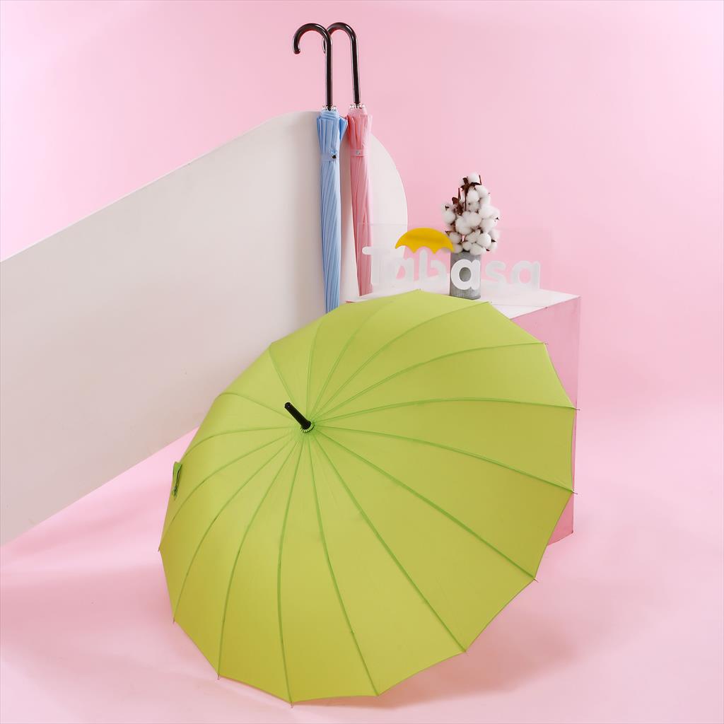 Umbrella Payung Tongkat Panjang Polos Pastel Cantik Unik Ke54