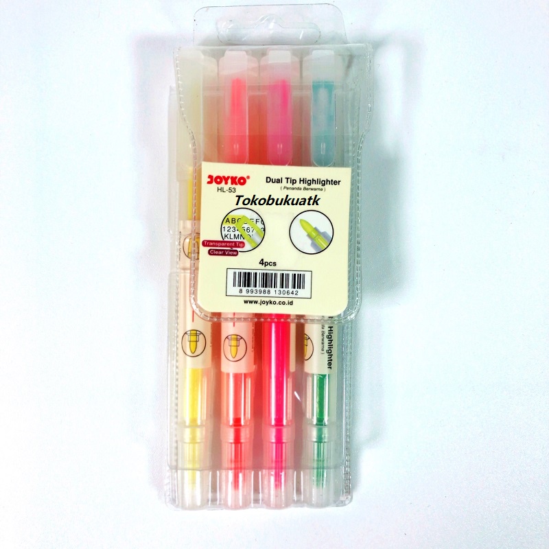 

Joyko Highlighter 4 warna HL-53, penanda 4 warna, stabilo 4 warna