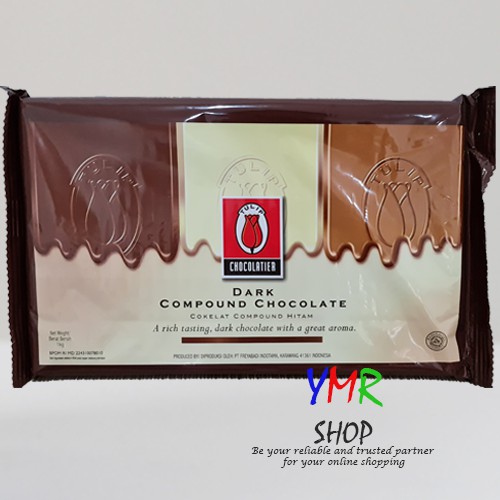 Tulip Chocolate Cokelat Coklat Batang Compound Premium Dark Milk Bahan Kue 1Kg