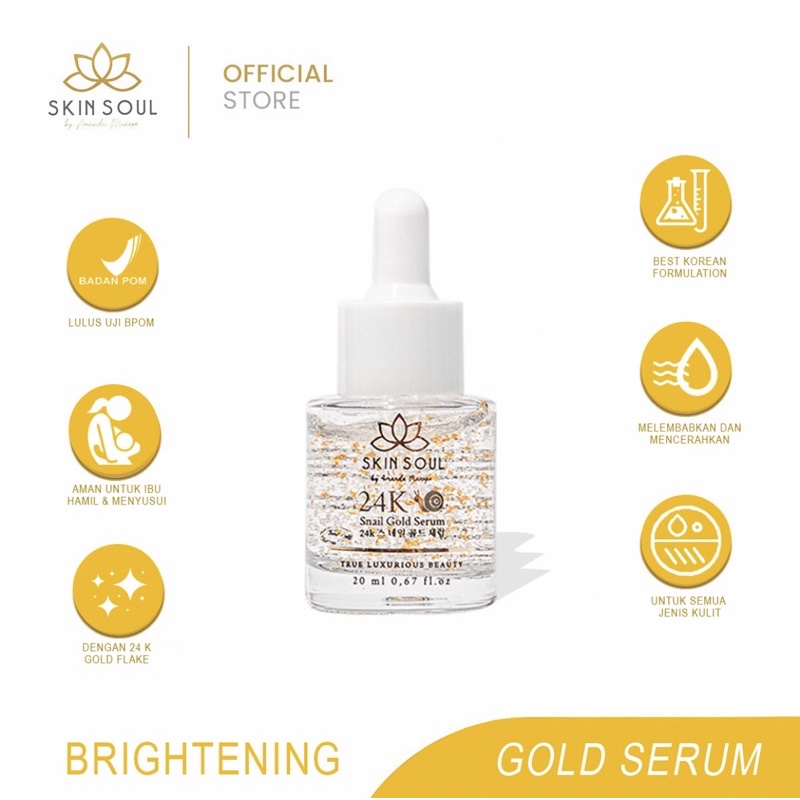 FREE ONGKIR!!!Skin Soul Snail Gold Serum 24k (Free Gift)