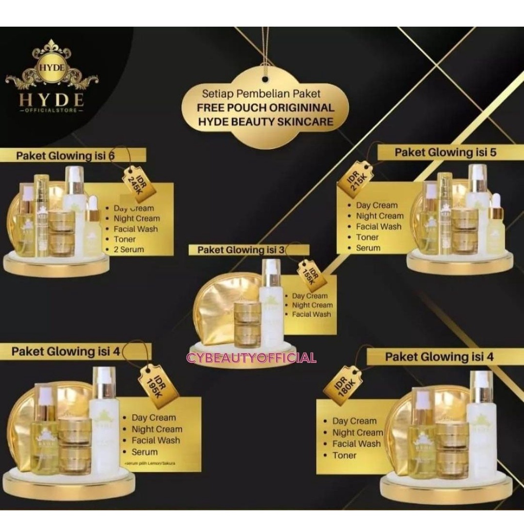 Hyde Skincare Original All Paket dan ecer All Varian