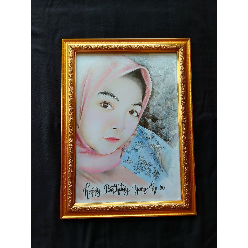 Kado Unik Lukisan Sketsa Wajah / Warna
