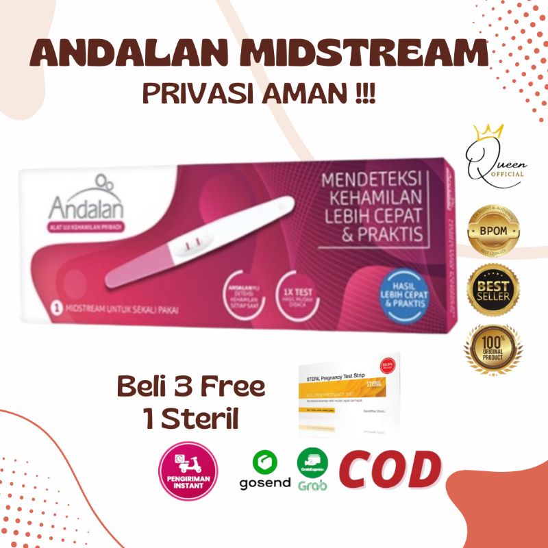 Testpack Test pack Tes hamil test kehamilan Andalan Pregnancy Test Midstream alat uji kehamilan pribadi Testpack Tespek Test kehamilan instan