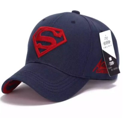 TOPI DISTRO BASEBALL PRIA KARAKTER LOGO BORDIR SUPER HERO SUPERMAN DEWASA