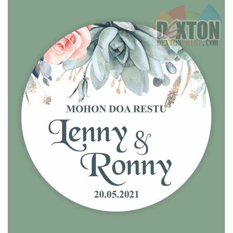 

1 PACK Sticker Stiker Bulat Ucapan Terimakasih Pernikahan Souvenir 101