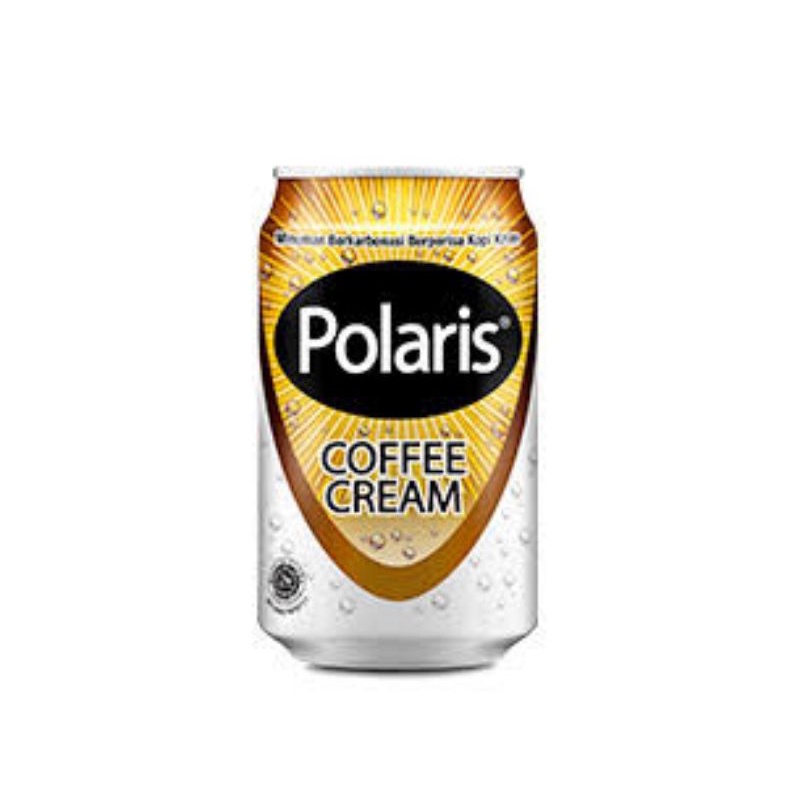 Polaris coffee cream kaleng 330ml / polaris soda water kelang 330ml