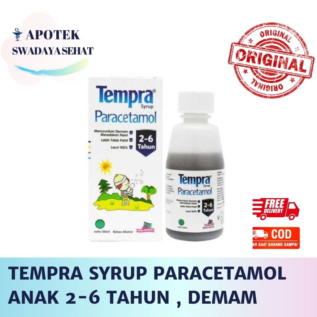 TEMPRA Syrup Anak 2 - 6 tahun Parasetamol 60ml 30ml - Obat Demam Panas Sirup Paracetamol