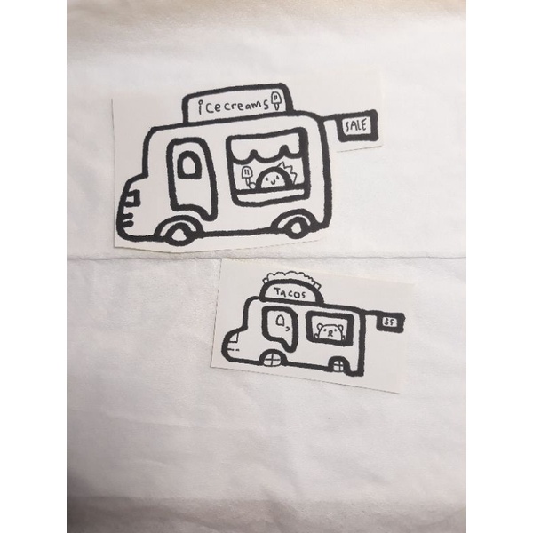 

Warm Hugs medium sticker food Truck edition sticker unik murah yang bisa di warnai
