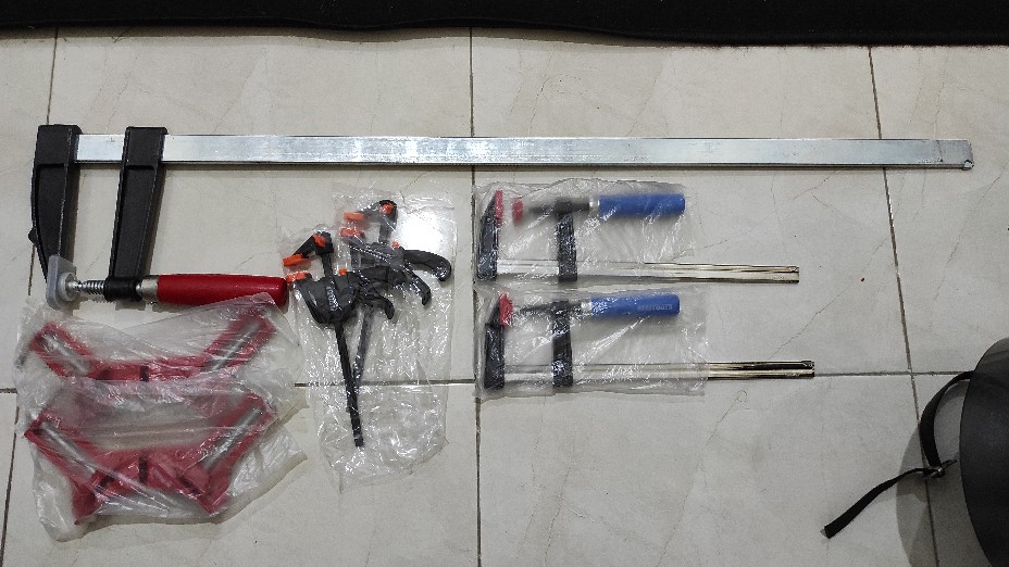 Clamp F 250mm X 50mm Catok Kayu 25cm X 5cm Model Ramping Catok F 25cm