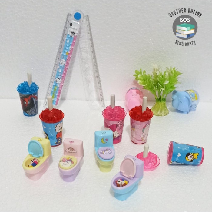 

FBI Rautan+Penghapus/Peruncing+Setip/Sharpener+Eraser Pencil/Serutan