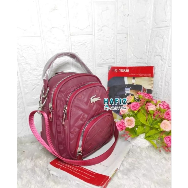 Ransel Mini 3in1 Multifungsi kantong tumpuk Ukuran 21X19CM Terlaris