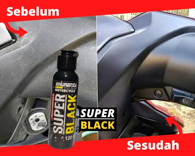 Penghitam motor penghitam body motor bodi kasar doff dasboard permanen terbaik  murah SUPER BLACK