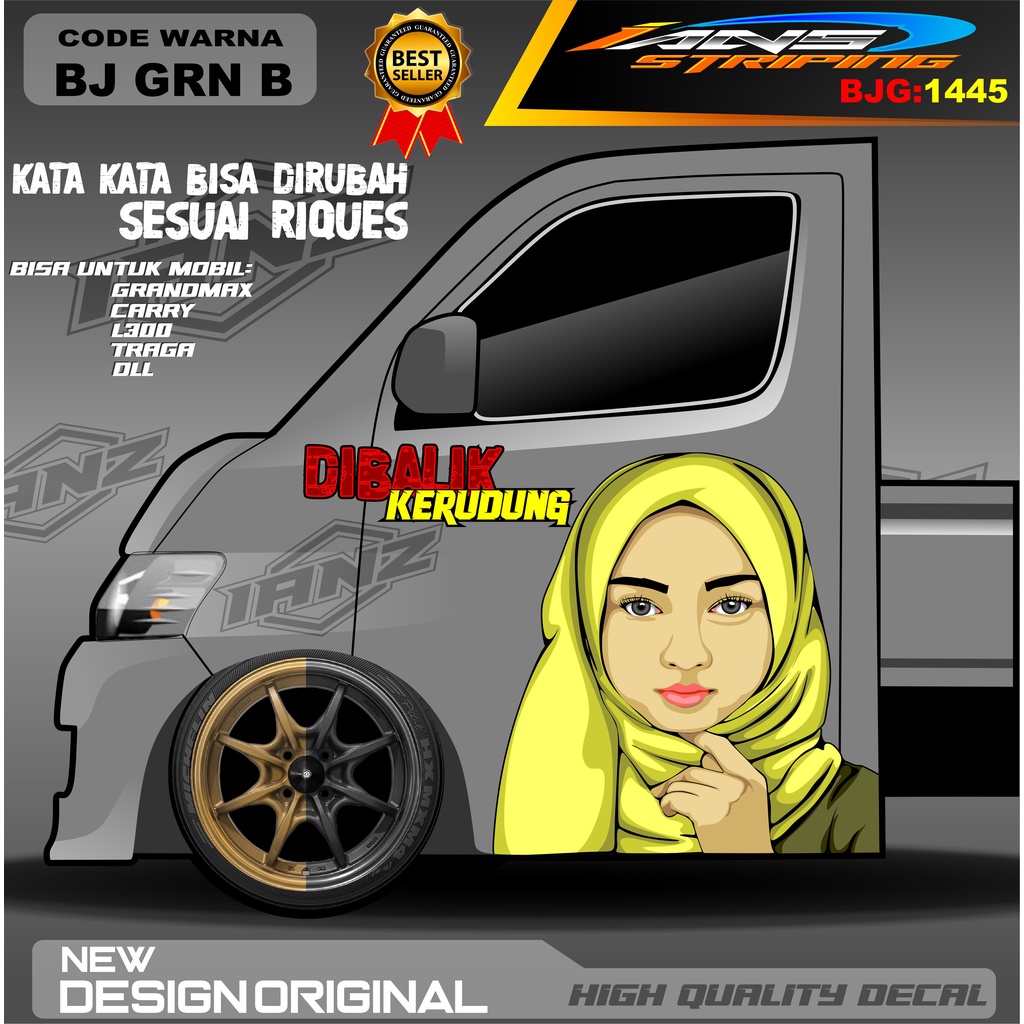 DECAL STIKER PINTU TRAGA / DECAL PINTU GRANMAX / STIKER MOBIL PICK UP