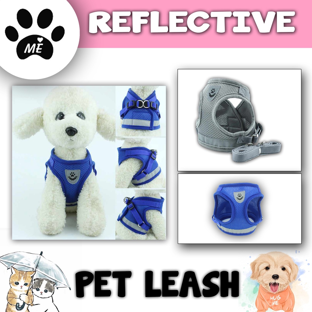 Harness Anjing Kucing &quot;REFLEKTIF&quot; Plus Tali Tuntun