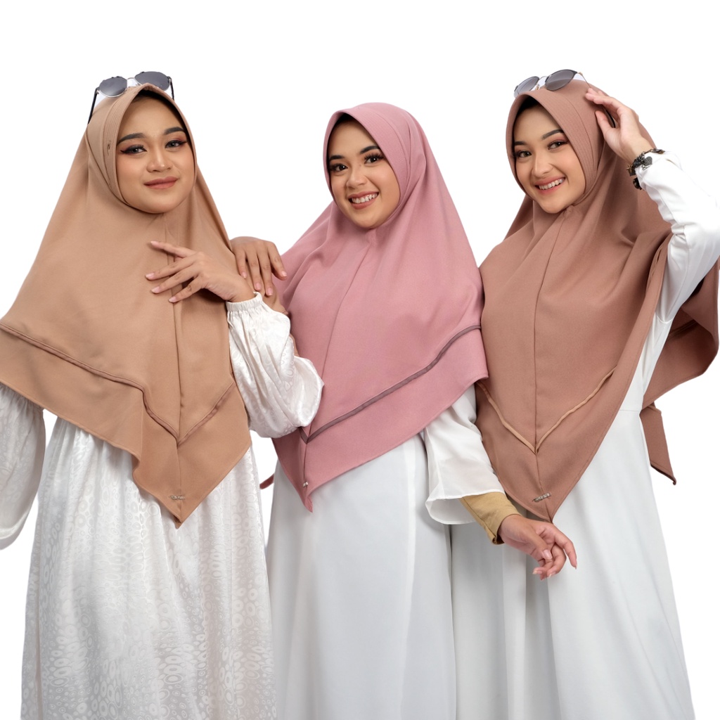 Jual Razwa Giselle Hijab Instan List Kombinasi Pet Antem Bahan