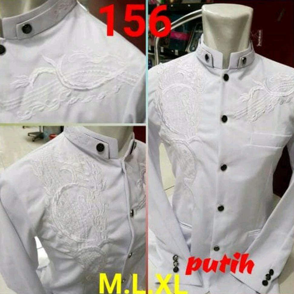 Hot Baju Koko Remaja Jasko Jas Koko Putih Bordir Putih
