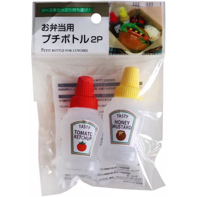 2pcs Botol Saus Tomat Anti Tumpah / Botol Saus Kecap Mini Untuk Box Makan