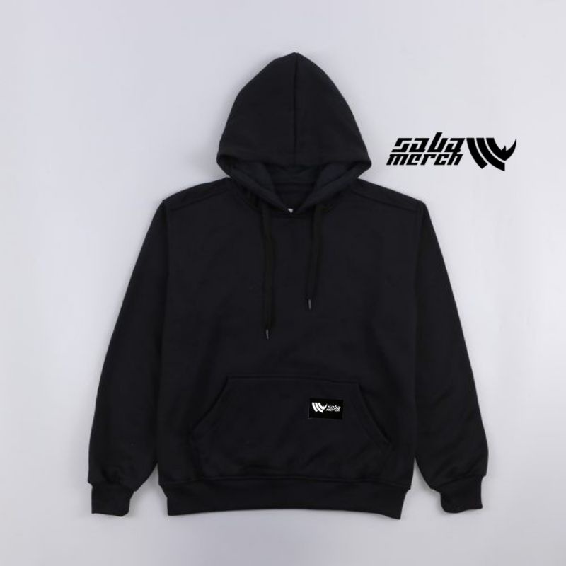 Hoodie polos hitam | sweater pria wanita