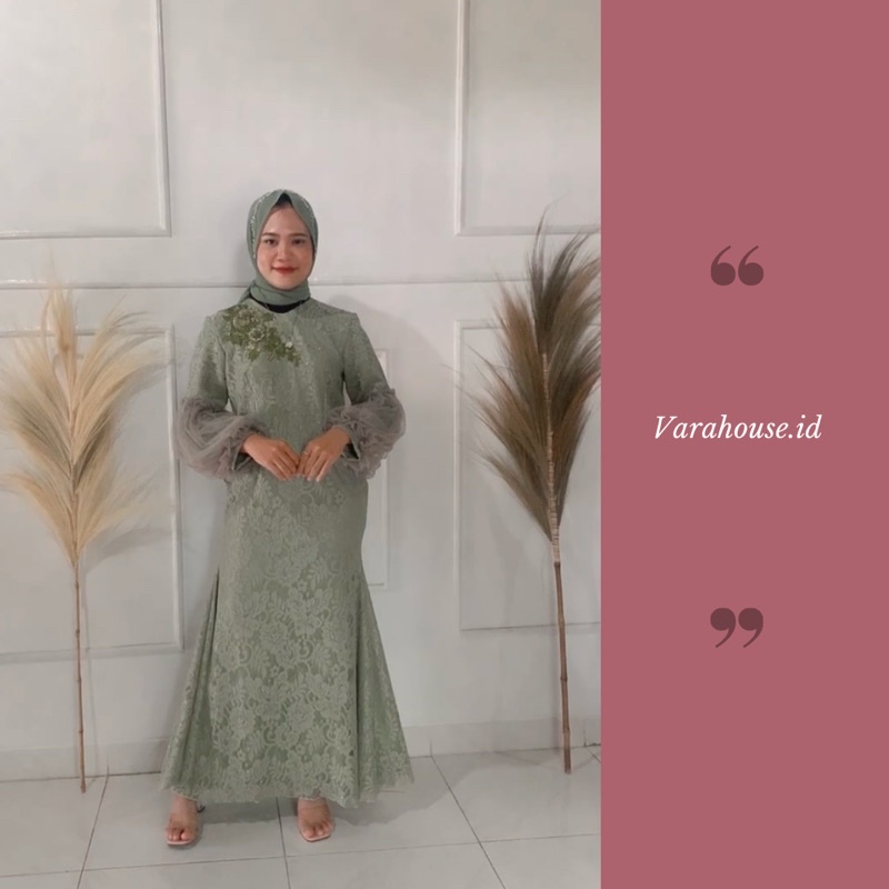 Jual Excusive dress hijau sage | Shopee Indonesia