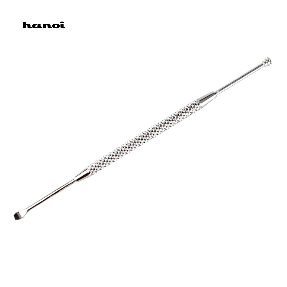 HN❤Korek Kuping Spiral 2 Sisi Bahan Stainless Steel untuk Menghilangkan Kotoran Telinga