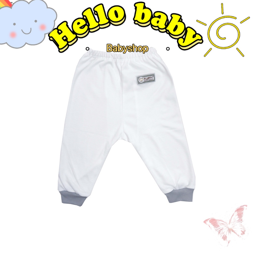 FLUFFY Celana Panjang Abu (Isi 3Pcs) Abu Newborn