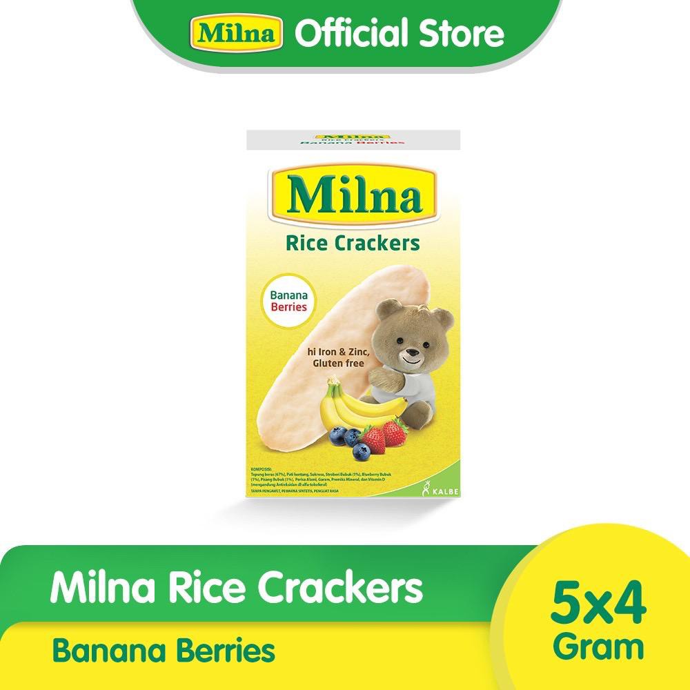 Milna Rice Crackers Biskuit Bayi Rice Cracker 20 gr