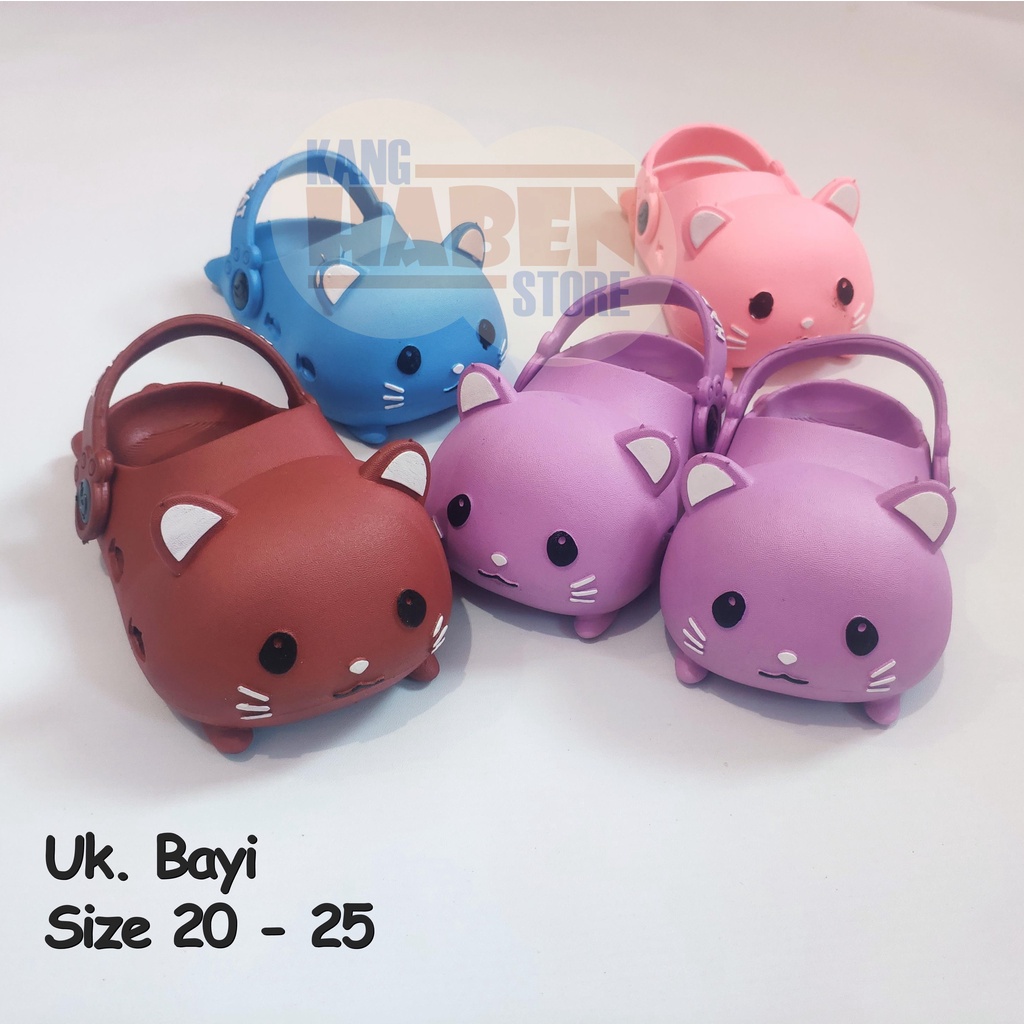 Habenkids Sandal Baim Anak Lucu Bentuk Karakter Binatang Kucing Imut Sendal Bayi no 20-25 CQ083E