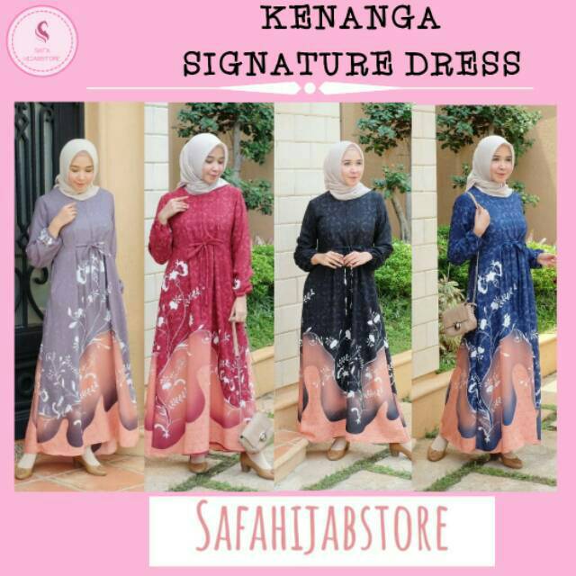 (BISA COD)KENANGA SIGNATURE DRESS by SAFA HIJAB STORE