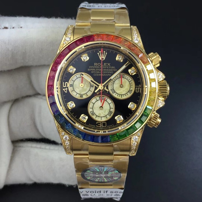 ROLEX Daytona 116589RBOW YG Rainbow Crystal BLF 1:1 SWISS CLONE