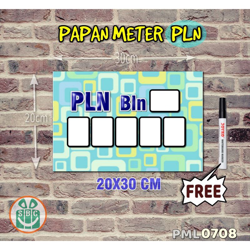 

Stokastik Papan Meter Listrik PLN PAM motif Unik - Pastel 08