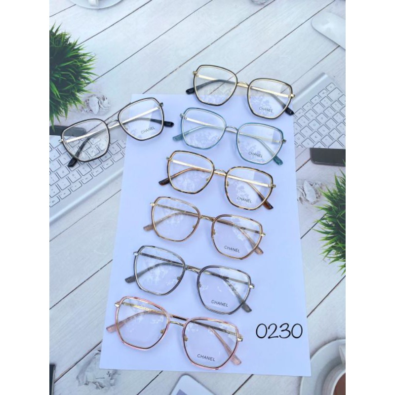 New Frame Kacamata 0230 Paket Lensa Photocromic+Antiradiasi