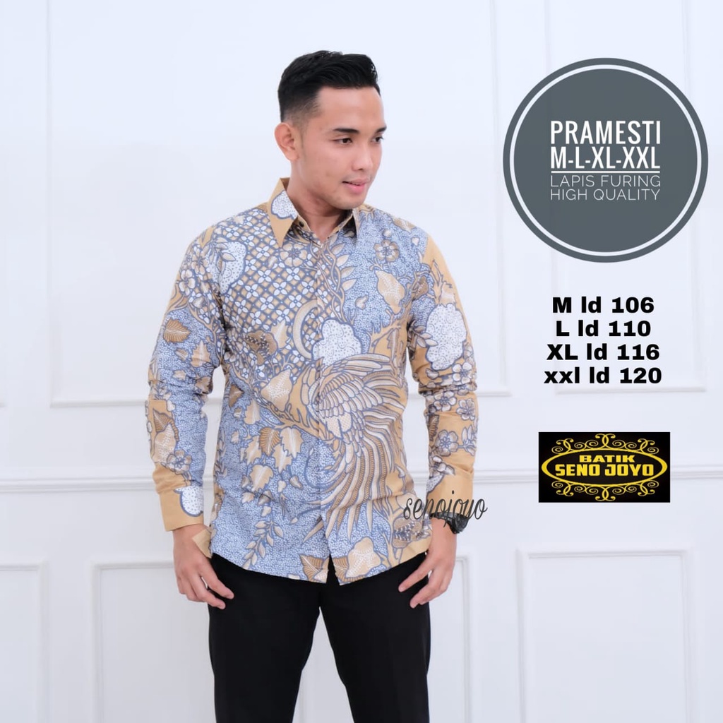 PRAMESTI SENOJOYO KEMEJA BATIK PRIA SOLO LENGAN PANJANG LAPIS FURING ATASAN PREMIUM MODERN GURDO PEKSI TARUNG BRAMANTI SADEWO 2 HANANGKARA EMAS MACAN NOGOSOSRO GITARJA UNGU SUKET SEGORO PERWIRA MAHESA ARISWARA HANUNG RAJASWA ANDHARA VIJAYBATIK SOLO AMANAH