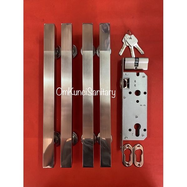 Pull Handle Pintu Tarikan Pintu Double Kotak Pintu Kupu Kupu Panjang 25cm Set Komplit