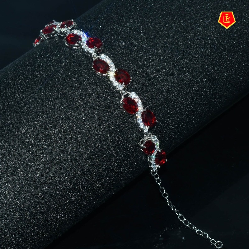 [Ready Stock]Luxury Fashion Natural Ruby Bracelet