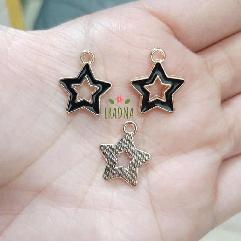 Bandul Kalung Bentuk Bintang Pink Black Star