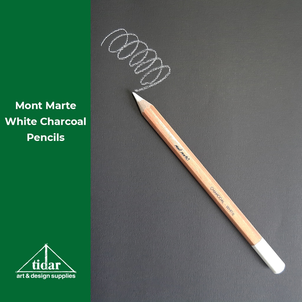 

Mont Marte White Charcoal Pencils - Pensil Sketch Arang Putih Besar