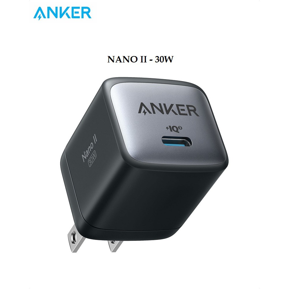 ANKER A2665 - NANO II 30W GaN Charger Single Port USB-C - Charger Mini 30W MAX dari ANKER (US PLUG)