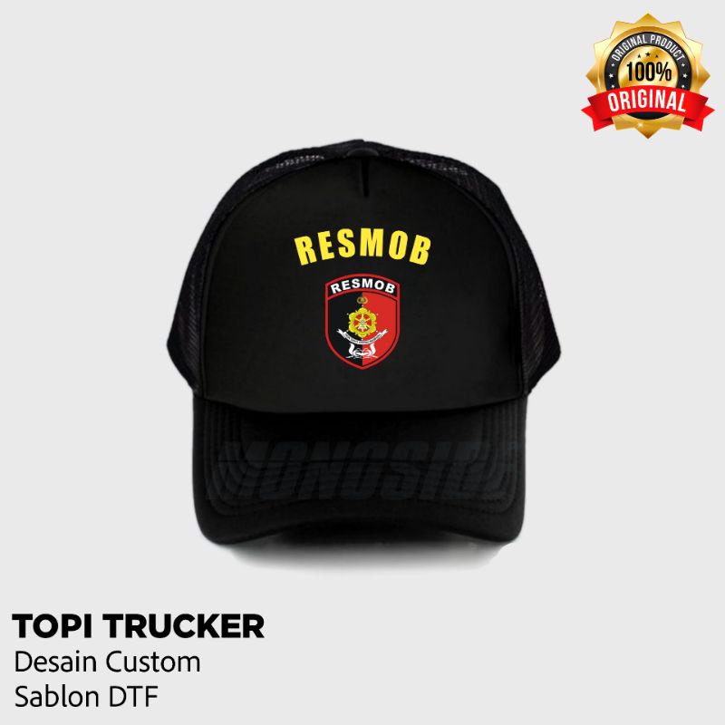 TOPI TRUCKER RESMOB Sablon DTF Topi custom