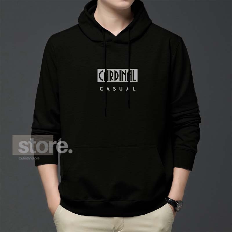 Jaket Sweater Hoodie - Hoodie Distro Terbaru Cardinal Casual Blok Logo Silver