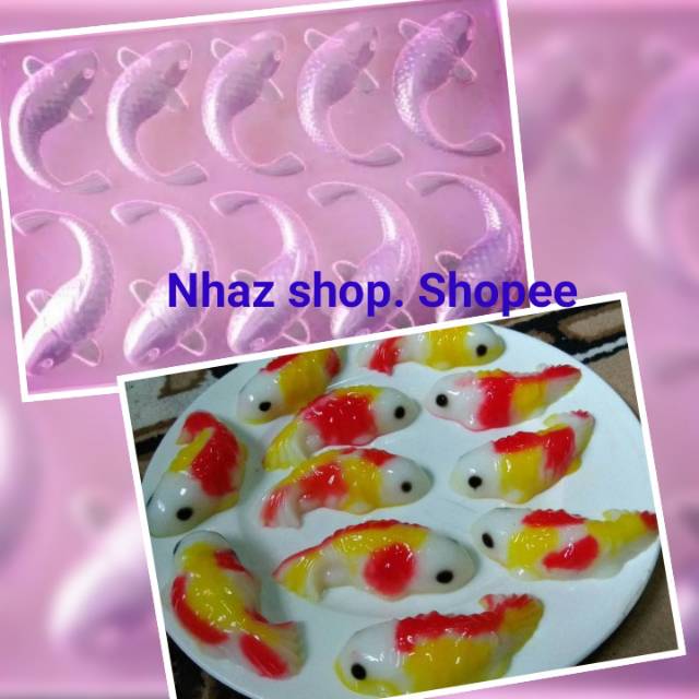 Cetakan Ikan Koi/Cetakan Puding ikan Koi/Cetakan Agar