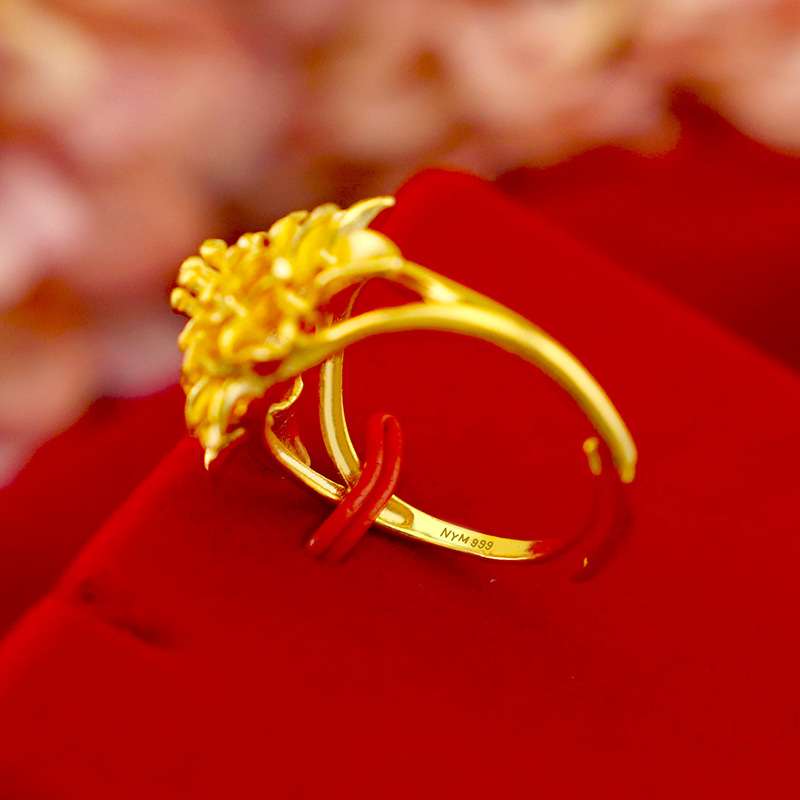 Cincin Adjustable Lapis Emas Asli Kadar 375 Gaya Jepang Dan Korea Untuk Wanita