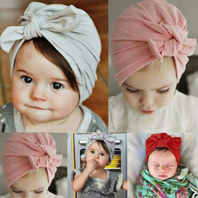 Ciput Anak Perempuan / Turban Sale Warna Gelap / Turban bayi Perempuan / Ciput bayi / Topi anak pere